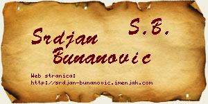 Srđan Bunanović vizit kartica